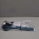 KINGGEAR F1 Walking Stick, Walking Cane for Women & Men with Wrist Strap, Lightweight & Sturdy Offset EVA Handle, Large Quad Base, Self Standing for Seniors and People with Injuries & Recovery (Blue)