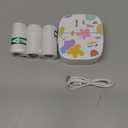 Mini Sticker Printer Bundle – Portable Inkless Bluetooth Thermal Printer with BPA-Free Color Sticker Paper Rolls – for Labels, Notes, Journals, DIY, Students, Home & Office Use