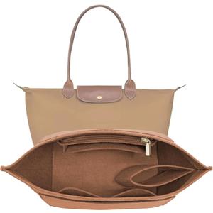 LOUKAYCCI Purse Organizer Insert for Le Pliage Medium Handbags InsertEarthColor, Medium