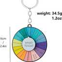 2 x Color Wheel Keychain - What To Eat Spinning Key Chain - Funny Aesthetic Arts Gifts for Artists