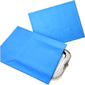 Oudain Silver Storage Bag 24 x 30 Inch Zippered Anti Tarnish Fabric Bag Protector Pouch for Jewelry Silverware Flatware Home Kitchen