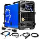 205A MIG Welder, 110/220V Dual Voltage Multiprocess Welding Machine, 6 in 1 Gas MIG/Gasless Flux Core/Spool Gun/Lift TIG/Stick Aluminum Welders