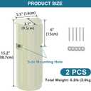 Inflatable Dock Bumpers, Heavy-Duty Marine Fenders Set, Rub Rail & Piling Protection for Boats, Piers (15.2" x 5.5", Light Beige)