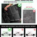 for Chevy Silverado & GMC Sierra Leather Seat Covers, Crew Cab 1500 2019-2026, 2500HD 3500HD 2020-2026, Custom Fit Truck Pickup Seat Cover Full Set, Black (with Rear Armrest/Seatback Storage)