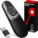 2 in 1 USB Type C Presentation Clicker with Red Light Pointer, Wireless Presenter for PowerPoint Presentation PPT Clicker, 2.4GHz Presenter Remote Slide Advancer for MacBook/Computer/Laptop