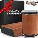 Warm & Craft Rolling Knife Sharpener - Knife Sharpener Tool For Kitchen Knives Magnetic Knife Sharpening Kit With 15 & 20 Degree Base