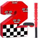 Race Car Piñata Pull String Cars Piñatas for Birthday Party Decorations Number 2 3 4 5 6 with Blindfold Stick Small Red Black Racing Theme 2nd 3rd 4th 5th 6th Party Supplies