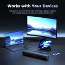 Computer Speakers for Desktop PC, 20W HiFi Stereo PC Soundbar with Bluetooth 5.3 & 3.5mm AUX, Slim Computer Sound Bar for PC Desktop, Laptop & Monitor