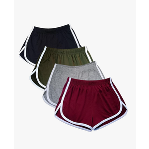 Cameway 4 Pack Women's Cotton Yoga Dance Short Pants Sport Shorts Summer Athletic Cycling Hiking Sports Shorts Size XL