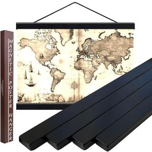 Dacri Home 24 Inch Wide Magnetic Poster Hanger Frame,24x18 24x32 24x36 Wooden Poster Hanger, Strong Magnets for Hanging Posters Maps Pictures Canvas Print Scroll Wall Art (24”, Black) Dacri Home 24 Inch Wide Magnetic Poster Hanger Frame,24x18 24x32 24x36 Wooden Poster Hanger, Strong Magnets for Hanging Posters Maps Pictures Canvas Print Scroll Wall Art (24”, Black)