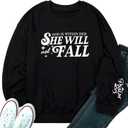 UNIQUEONE Christian Sweatshirt Women Faith Shirts: Jesus Sweatshirt Christian Religious Crewneck Long Sleeve Pullover Tops (Black, L)