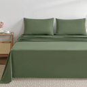 JellyMoni Blanket And Pillowcase Twin, green 2 Pieces Luxury Soft Microfiber Sheets Set for Twin Size Bed