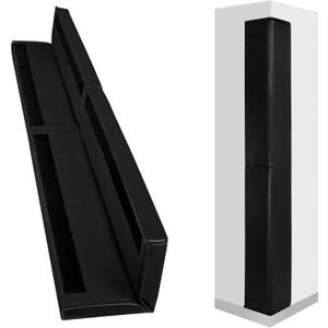 Wall Corner Guards & Edge Protector, Heavy Duty Wall Corner Protective Safety Padding, All-Weather 2 Sides Corner Pad for Gyms, Basketball Court, Playrooms, Garages,etc. (Black, 6FT Tall 6in Sides)