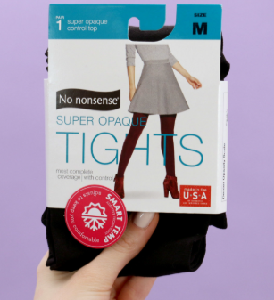 No nonsense Women's Super Opaque Control Top Tights, Graphite Heather, Medium