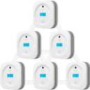 AEGISLINK Wireless Interconnected Smoke and Carbon Monoxide Alarm Combo, Battery Powered, Digital Display, 6-Pack