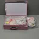 Wooden Tea Party Set for Little Girls, Toddler Girl Gifts Princess Tea Time Toys, Wooden Tea Set Food Dessert, Kids Kitchen Pretend Play, Birthday Valentines Day Gifts for Girls Age 2-5 Years Old