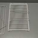 Expandable Under Cabinet Shelf, Extendable Under Shelf Storage with Removable Wire-Like Back for Pantry Cabinet, Laundry Room, Shoe Rack. (White, 2 Pack, Interior: 5" H x 10" D)