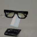 livho Oversized Eyewear Frame for Woman and Men - Rectangle Fashion Glasses for Computer, Chic Preppy Frame (All Black)