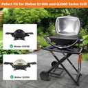 Portable Cart for Weber Q1200, Q1000, Q2200, Q2000, Q2400, Folding Cart for Outdoor BBQPortable Stand for Weber Q Series Gas Grills and Ninja Woodfire OG700 Series