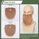 10 x Fake Mustache for Men Fake Beard with Elastic Band for Adult Costume Facial Hair for Cosplay Party