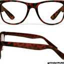 grinderPUNCH Blue Light Reading Glasses High Magnification Strong Reading Power Readers For Men Woman (Black 5.00)