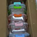 5 Pack 30oz Glass Meal Prep Containers - 2 Compartment Glass Food Storage Containers with Lids, Airtight Bento Boxes, Oven, Freezer & Dishwasher Safe