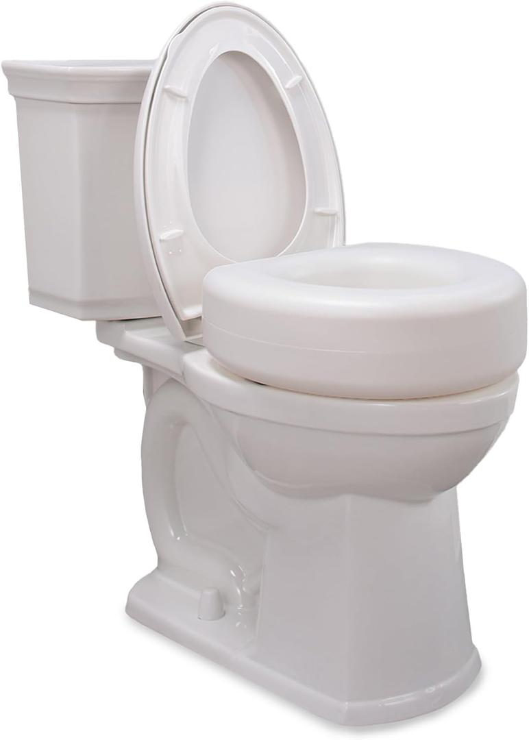 770-610 4 Inch Portable Raised Toilet Seat Riser, Elevated Toilet Seat for Seniors