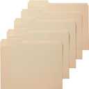 Amazon Basics Sturdy File Folders with Reinforced Tabs for Filing and Organization, 1/3-Cut Tab, Assorted Positions, Letter Size, 8.5x11 inches, Manila, 100-Pack