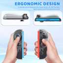 FUNDIARY Replacement for Nintendo Switch 2 Controller, Switch Wireless Controllers Compatible with Switch 2, Anti-Slip Soft TPU Protective Cover with 2 Thumb Caps, Clear