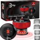 7-in-1 Electric Cupping Therapy Set, Smart Cupping Therapy Massager, 12 Levels of Suction Strength and Temperature Controlfor Targeted Pain Relief (Red-two Pack)