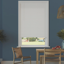 Cordless Room Darkening Mini Blinds for Indoor Windows, Cordless Mini Blinds, White,  size: 44.5"