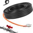 Heat Tape for Water Pipes Roof & Gutter Snow De-Icing Heat Cable 30 feet 5 Watts Per Foot, Water Line Heat Tape Keeps Water Flowing at -40F 5W/FT, 120V (30FT)
