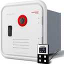 FOGATTI RV Tankless Water Heater, InstaShower 8 Pro, Gen 2, 15x15 Inches White Door and Remote Controller, DC 12V, Propane, Ideal for RVers' Family Use