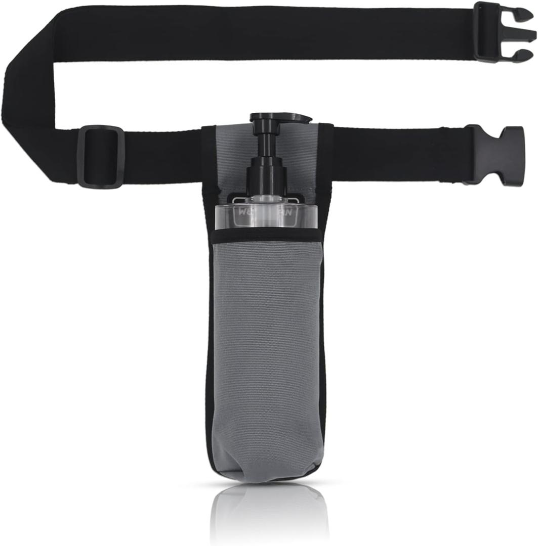 Massage Oil Holster, Adjustable and Durable Massage Holster, Bag only, Bottle not Included (Gray)