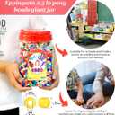 2.5 lb Wholesale Large Pony Beads (6x9 mm) Bucket, Easy Storage Beads Bulk, Over 4500 Pony Bead for Jewelry Making, Crafts (Classic Color)