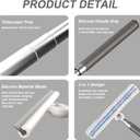 Shower Squeegee for Glass Doors, Telescopic 2-in-1 Squeegee for Window Cleaning with Microfiber Scrubber for Bathroom, Tile Wall, Car Windshield
