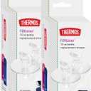 THERMOS FUNtainer 12 Ounce Insulated Kids Water Bottle Replacement Straws, 4 Straws (Clear)