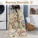 Beeiva Floral Rugs for Entryway 2x3, Paisley Washable Entryway Rug Non Slip Ultra Thin, No Skid Throw Door Mat Indoor Entrance Small Carpet for Kitchen Bathroom Bedroom