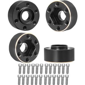 Brass Weights 6mm 9mm 12mm 15mm 22mm Wheel Hex Hub Widen Adapter for 1/10 RC Crawler 1.9 2.2 Wheels Rims SCX10 TRX4 (9mm), Black