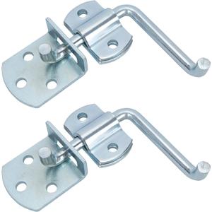 Lonffery Trailer Gate Latch, 2 Pack Stake Bed Latches, Straight Side Gate Bracket Sets for Utility Trailer, Trucks, Wood