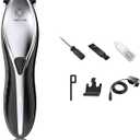 Professional Cord/Cordless Zero Gap Trimmer for Men Haircut – Lon Battery 150 Min Runtime, 8.2ft Charging Cord, Ergonomic, Titanium Blade, Self Sharpening, 6800RPM, <60dB, Low Vibration