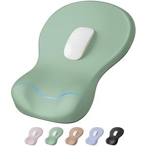 Laborio Ergonomic Mouse Pad with Wrist Rest, Mousepad with Wrist Support, Non-Slip Hard Base Mouse Pads, Portable for Office/Home/Travel Work(Green)