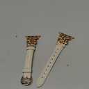 Minyee Celtic Knot Leather Band Compatible with Apple Watch Band 38/40/41/42mm(Series 11/10) Women, Slim Thin Dressy Premium, Starlight/Rose Gold