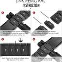 Moko Quickfit 26 Watch Band Compatible with Garmin Fenix 3/Fenix 3 HR/Fenix 5X/Fenix 5X Plus/Fenix 6X/Fenix 6X Pro/Descent Mk1/Mk2/Mk2i/D2 Delta PX,Stainless Steel Replacement Strap, Black