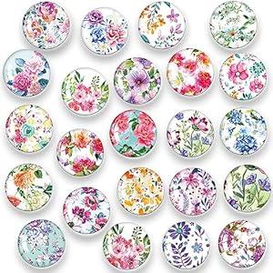 MORCART 30Pcs Refrigerator Magnets Fridge Magnets, Flower Fridge Decoration Sticker, Magnets for Kitchen Fridge, Locker Whiteboard, Office, Dishwasher MR-3082