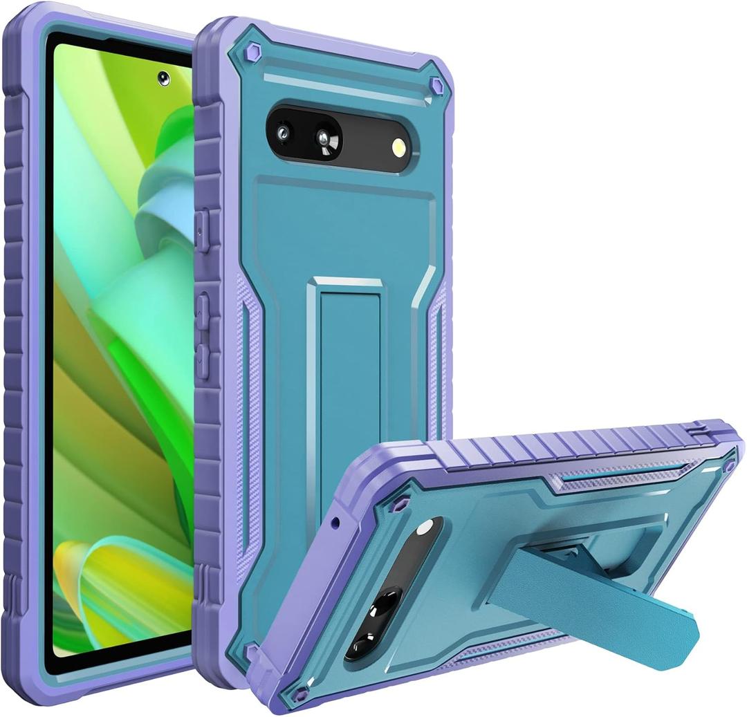 DUOPAL for Google Pixel 7A Case (Does NOT FIT Non-7 or pro), Military Grade Protection Shockproof Case Built-in Kickstand Compatible with Pixel 7A Phone 6.1 Inch (Blue)