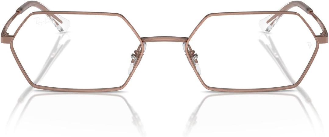 Ray-Ban Rx6528 Yevi Rectangular Prescription Eyewear Frames (Copper/Demo Lens)