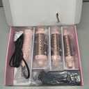 Farery Thermal Brush Set 3 in 1, Ceramic Curling Wand & Hot Brush with 9 Temperatures. 3 Interchangeable Travel Curling Irons for Short, Medium & Long Hair (1.25'', 1.5'' & 1.75'' Barrels)