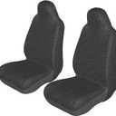 Yobvec Car Seat Covers Set of 2, Black Leopard Car Accessories, Cheetah Print Car Seat Covers for SUV, Seat Covers for Trucks, Front Universal Car Seat Cover, Leopard Animal Print Interior Covers