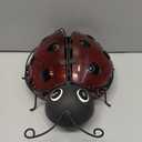 Teaeeno Ladybug Solar Lantern Pattern Light,Hanging Waterproof LED Solar Lights Outdoor Decorative,Sun-Powered Tabletop Lanterns,Metal Solar-Powered Lantern Outdoor (Ladybug 9.84"L*7.87"W*4.13"H)